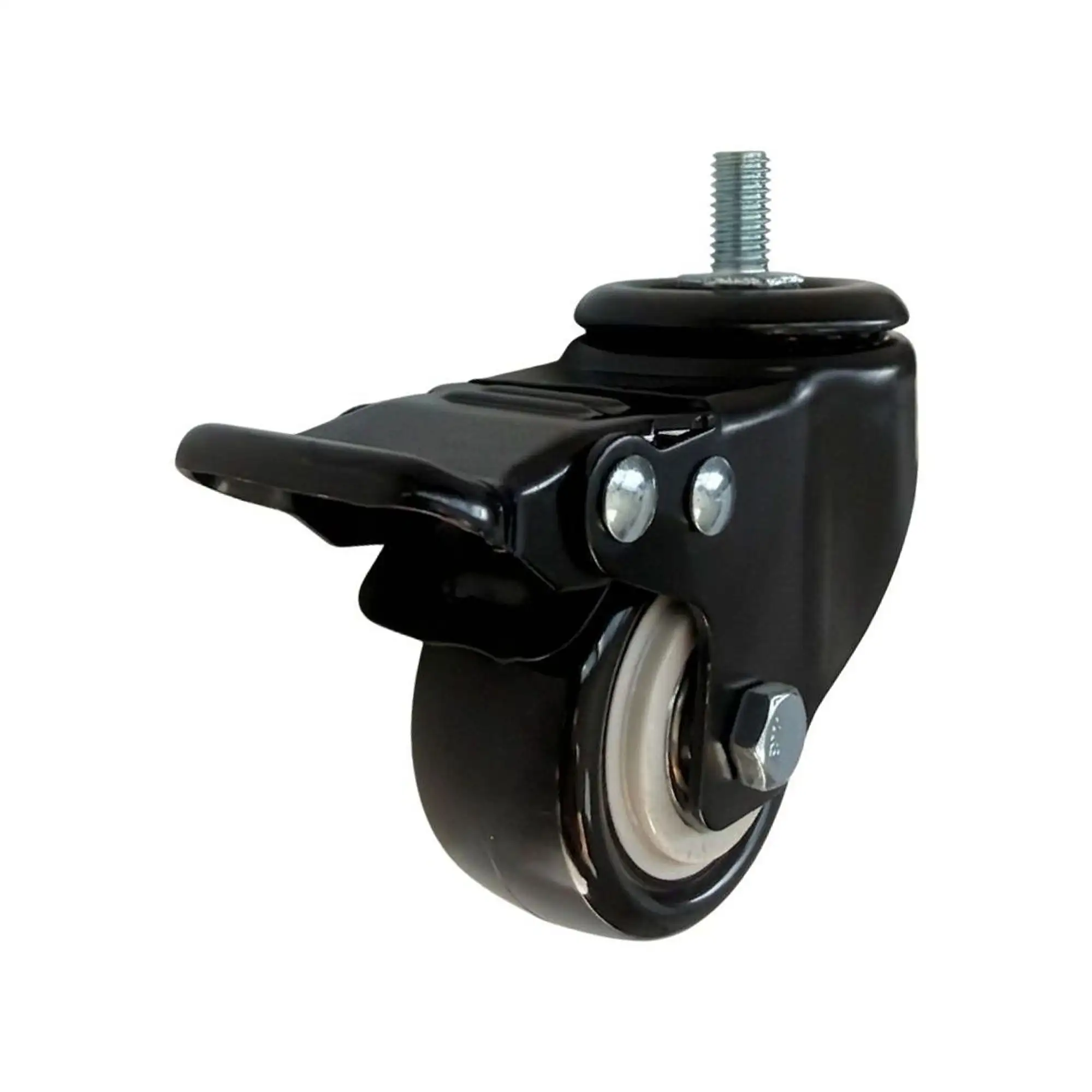 Колесо аппаратное (40 мм, 40 кг) поворотное с тормозом на штыре Стелла-техник