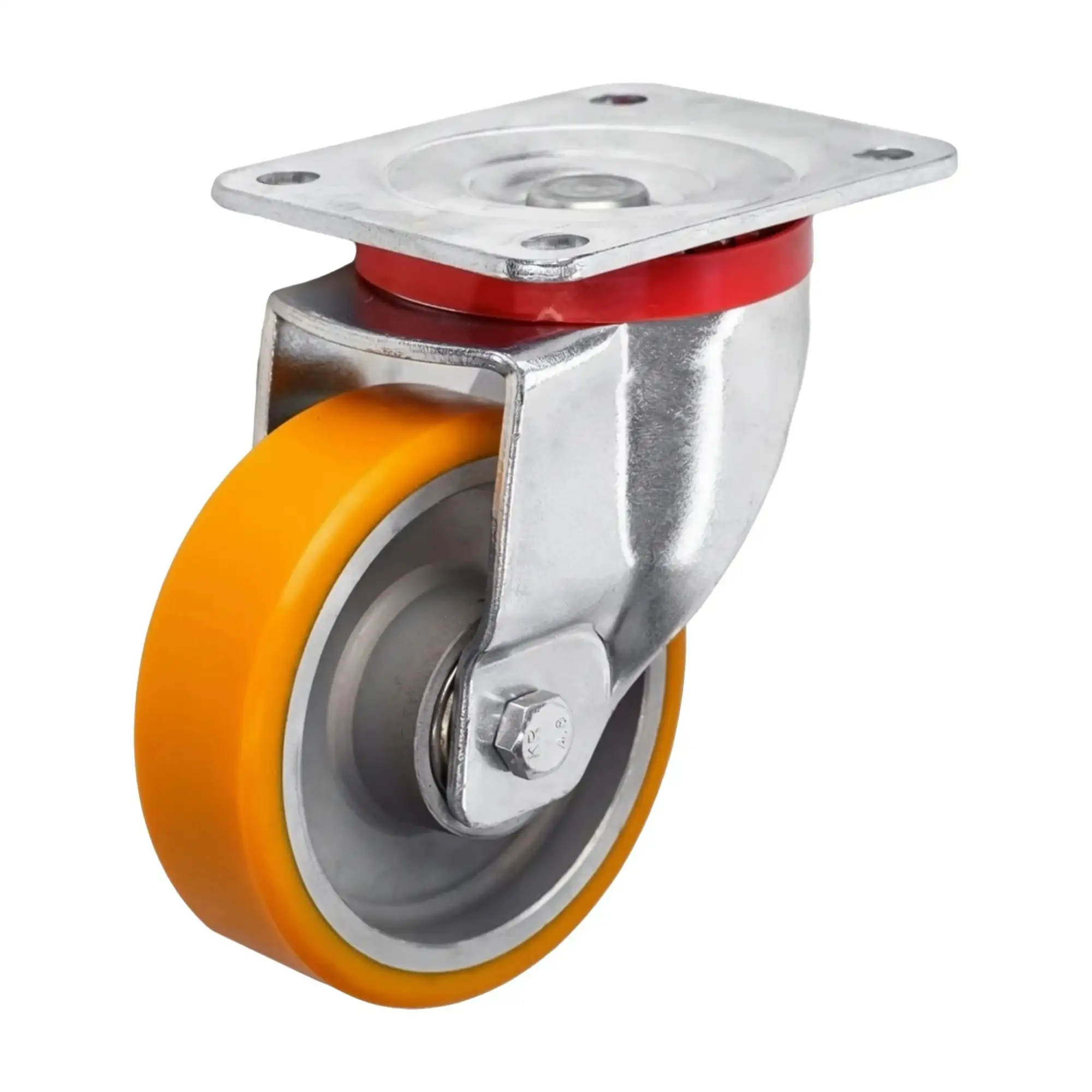 Колесо (100 мм, 250 кг) большегрузное поворотное полиуретановое Стелла-техник