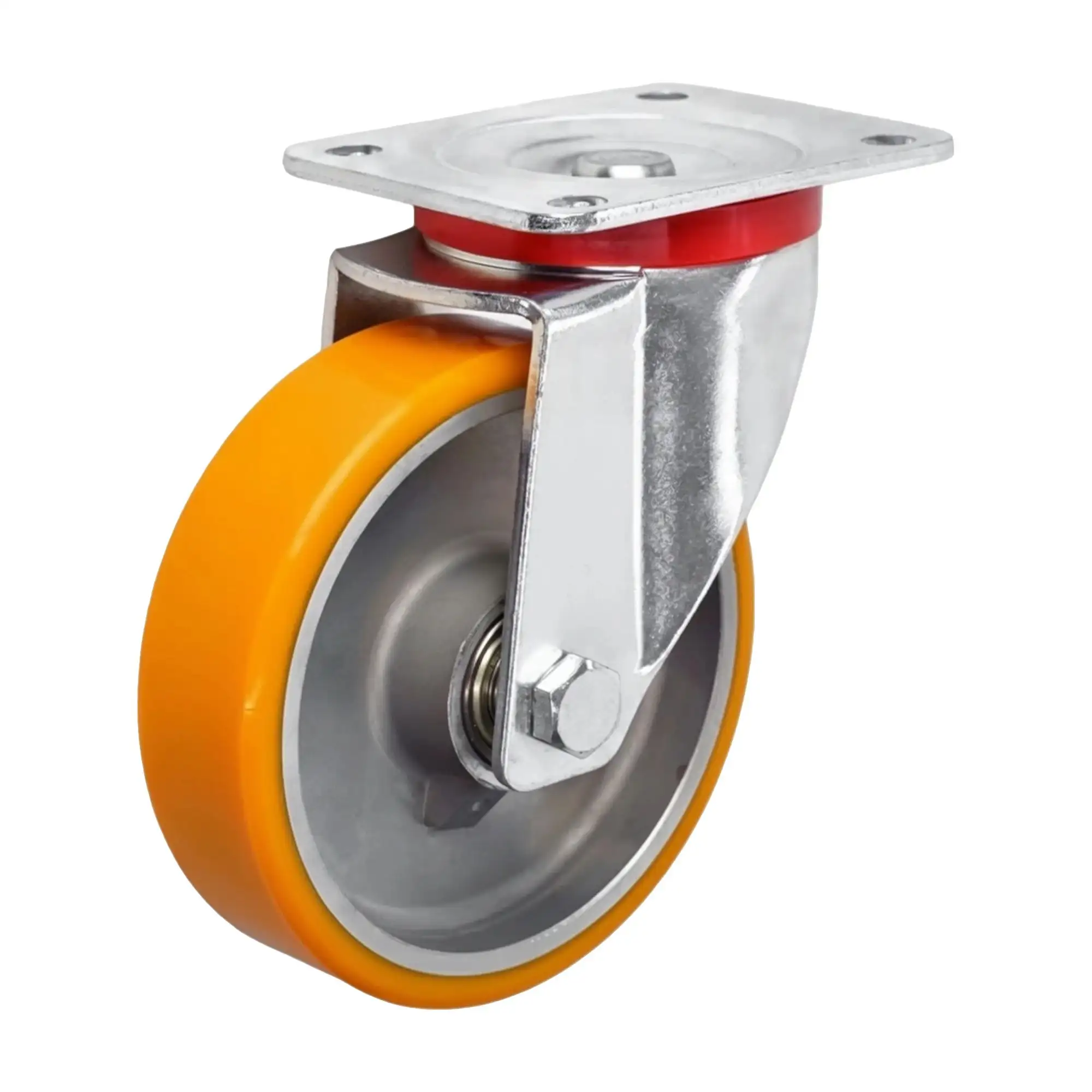 Колесо (125 мм, 350 кг) большегрузное поворотное полиуретановое Стелла-техник