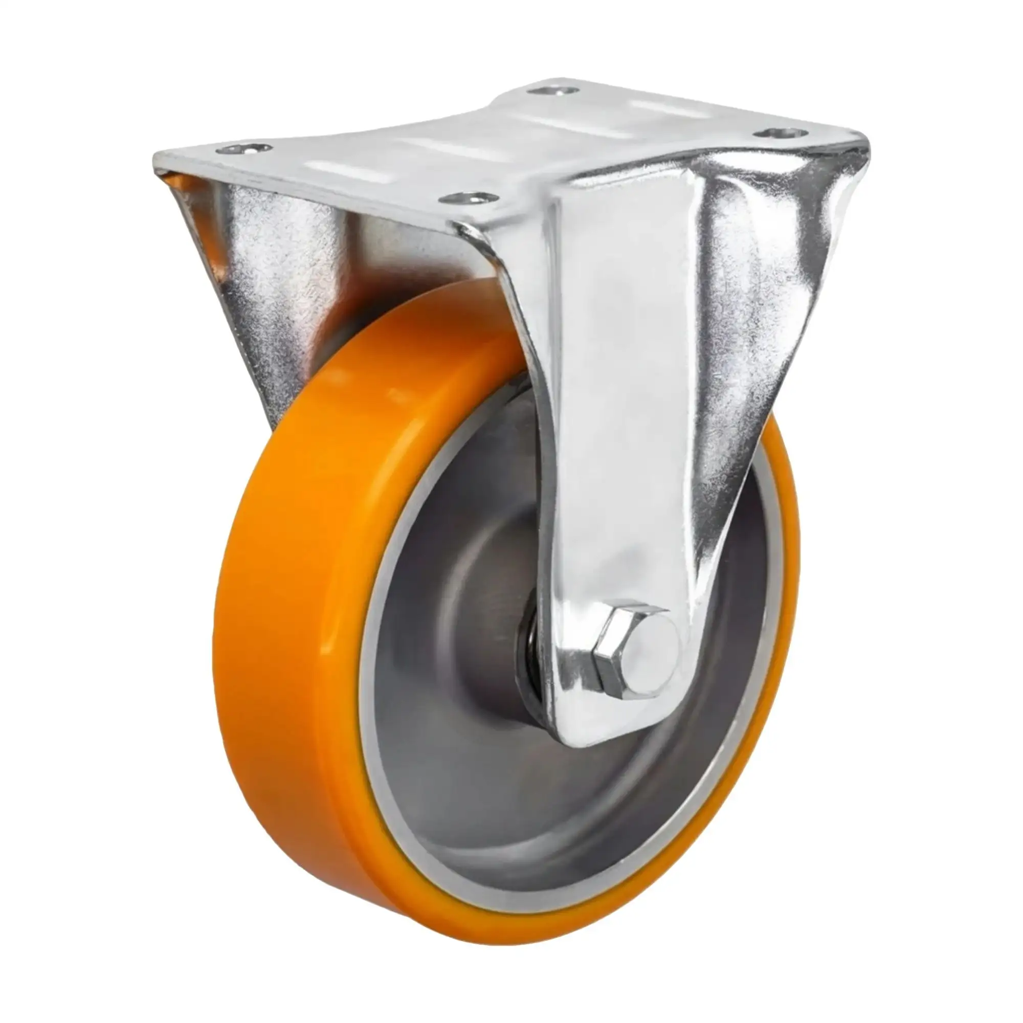 Колесо (125 мм, 350 кг) большегрузное неповоротное полиуретановое Стелла-техник