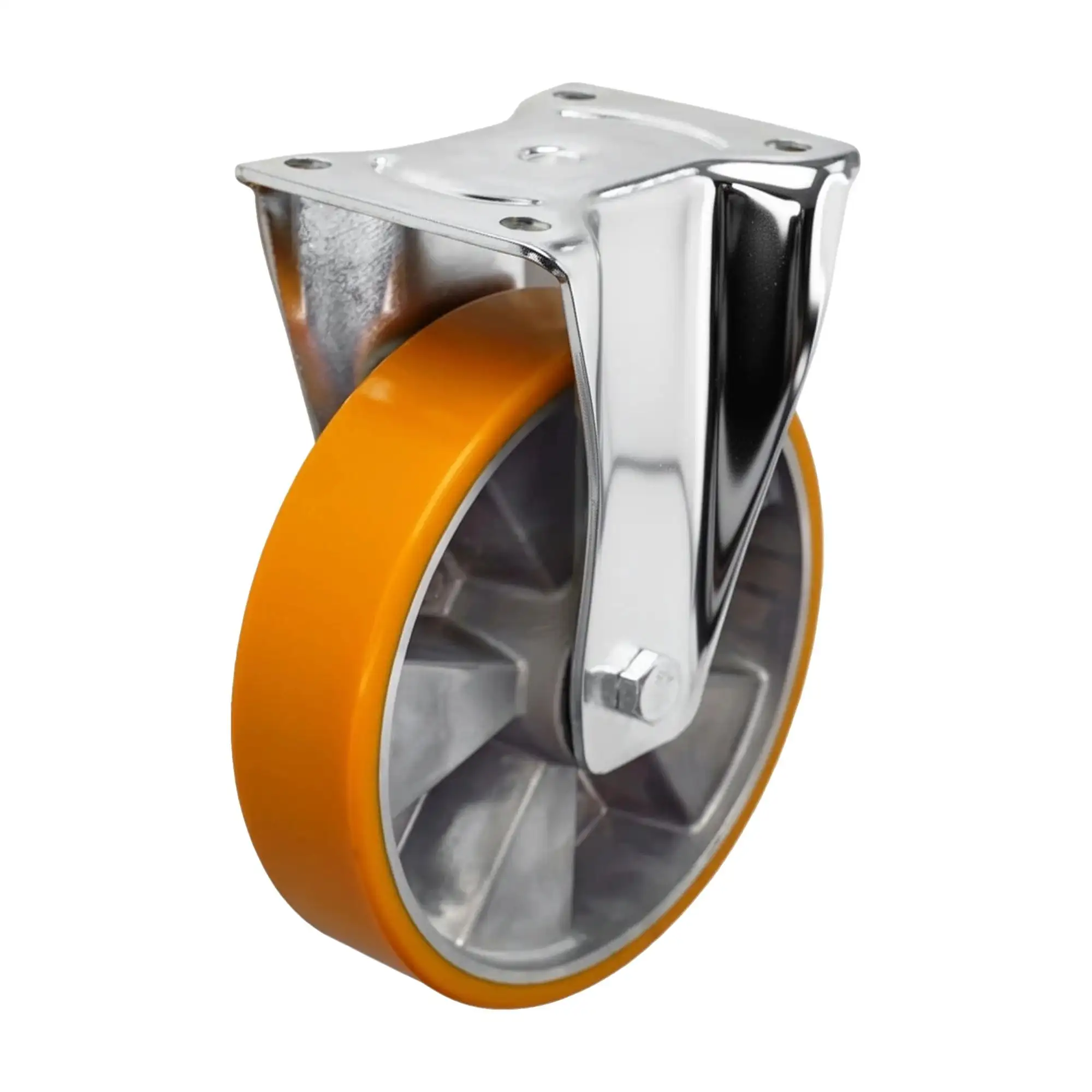 Колесо (200 мм, 800 кг) большегрузное неповоротное полиуретановое Стелла-техник