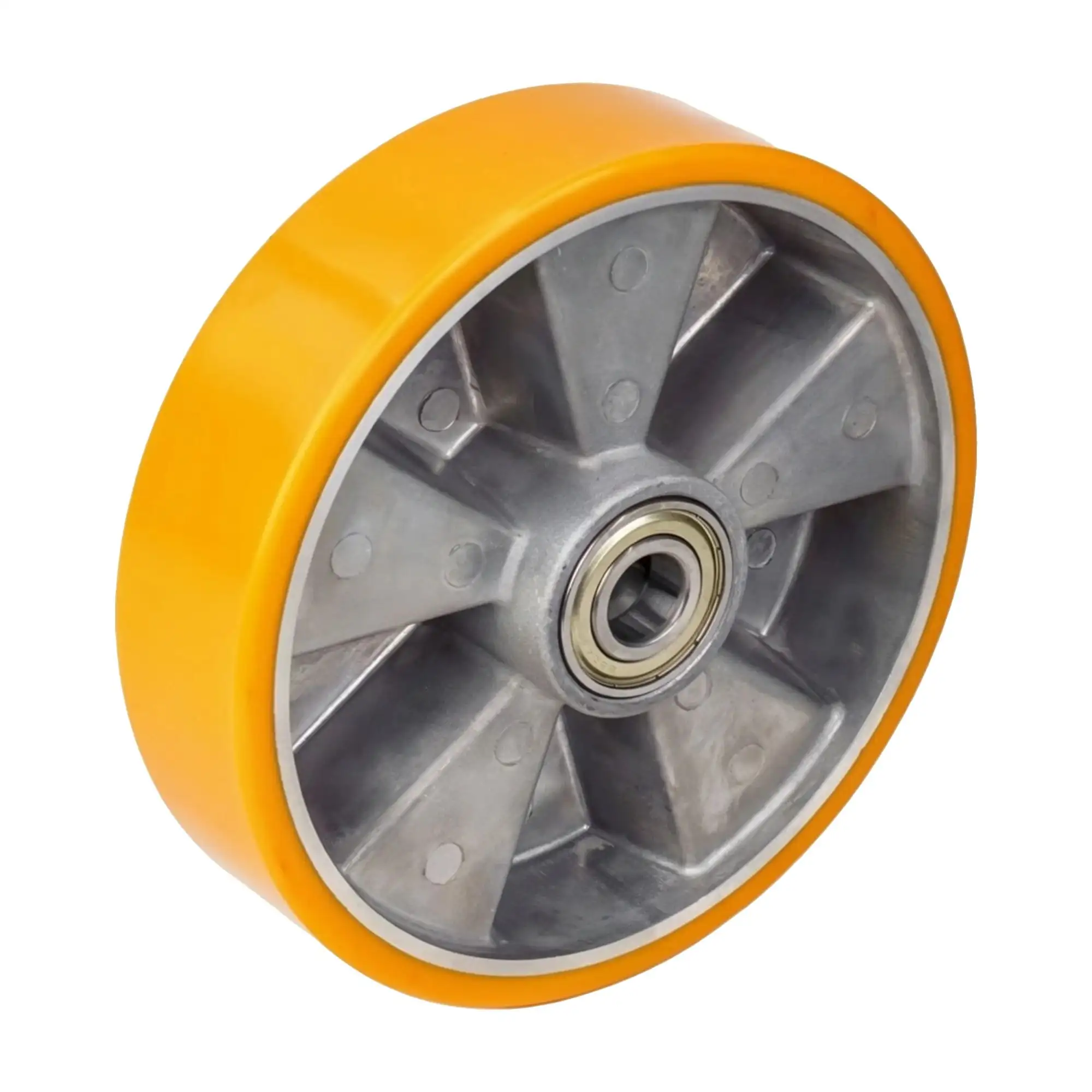 Колесо (200 мм, 800 кг) большегрузное полиуретановое под ось Стелла-техник (копия)