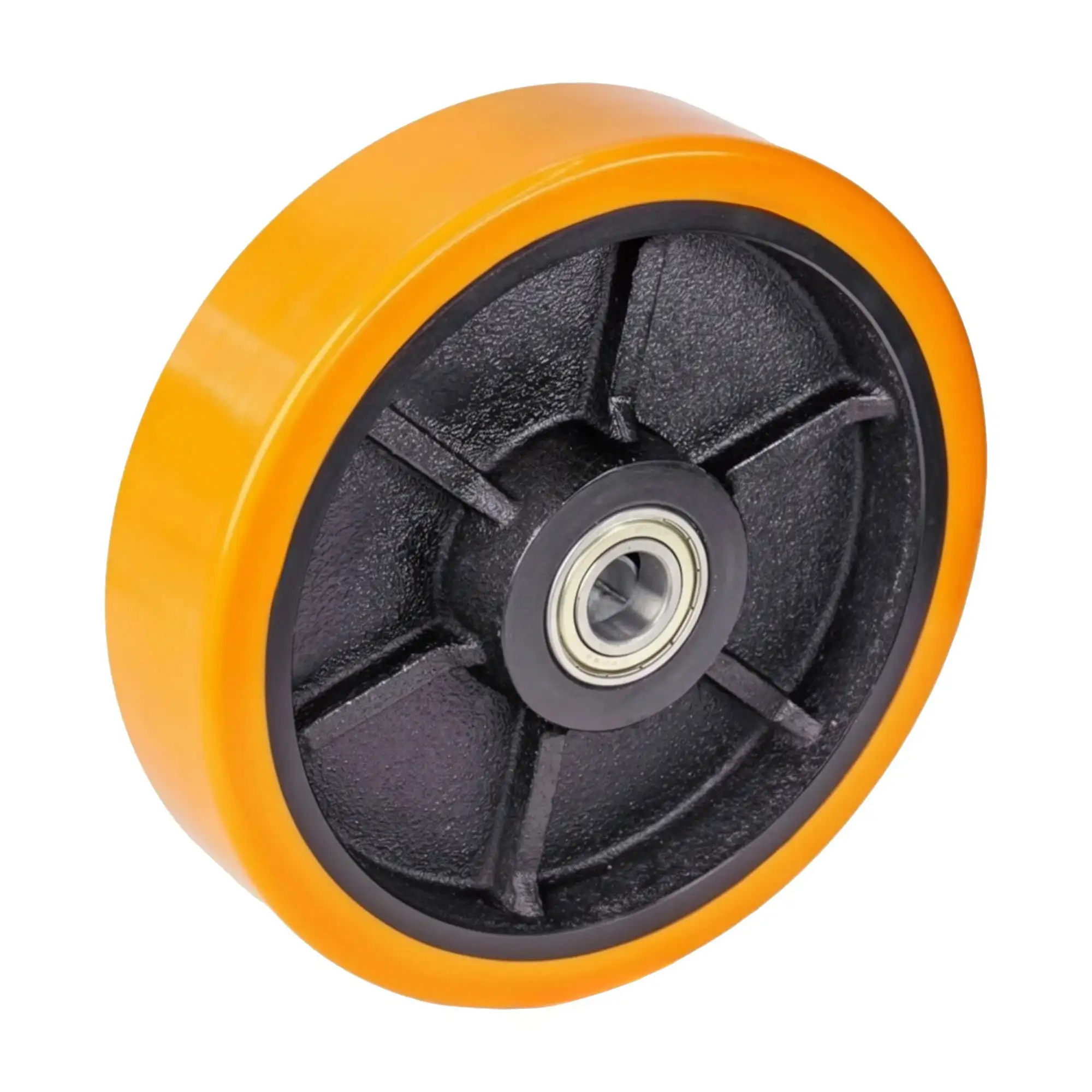 Колесо (100 мм, 380 кг) большегрузное полиуретановое под ось Стелла-техник