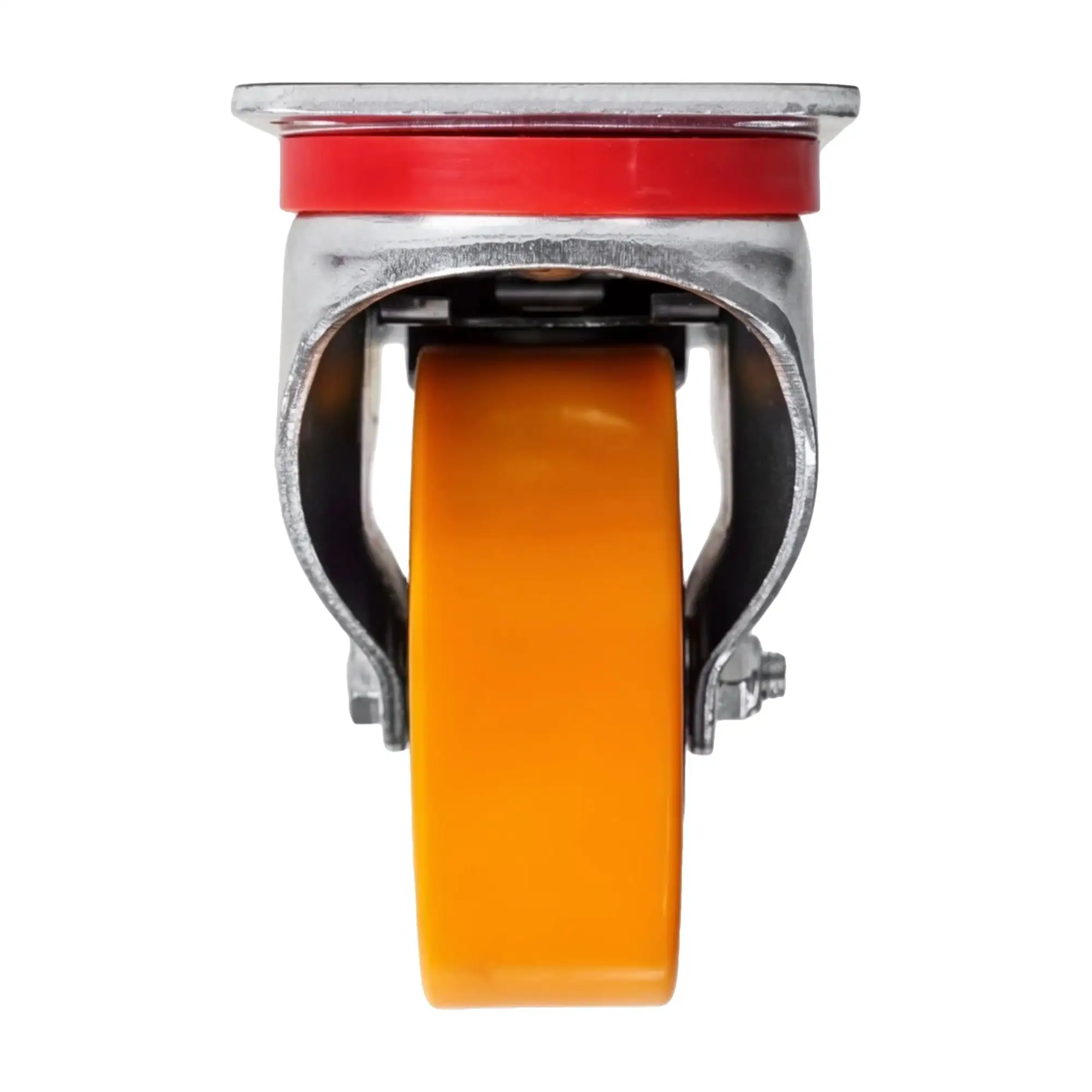 Колесо (200 мм, 900 кг) большегрузное полиуретановое поворотное с тормозом Стелла-техник (копия)