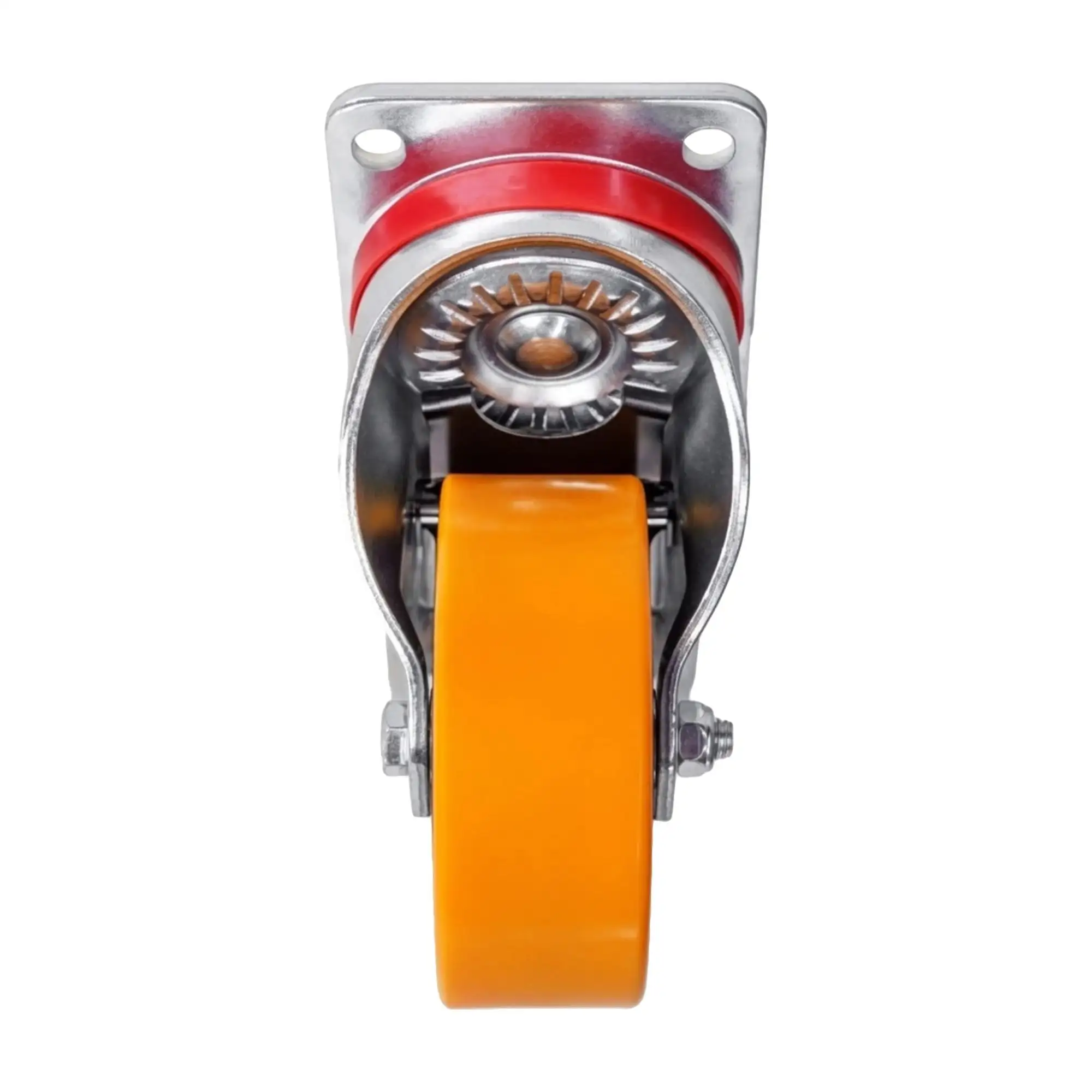 Колесо (200 мм, 900 кг) большегрузное полиуретановое поворотное с тормозом Стелла-техник (копия)