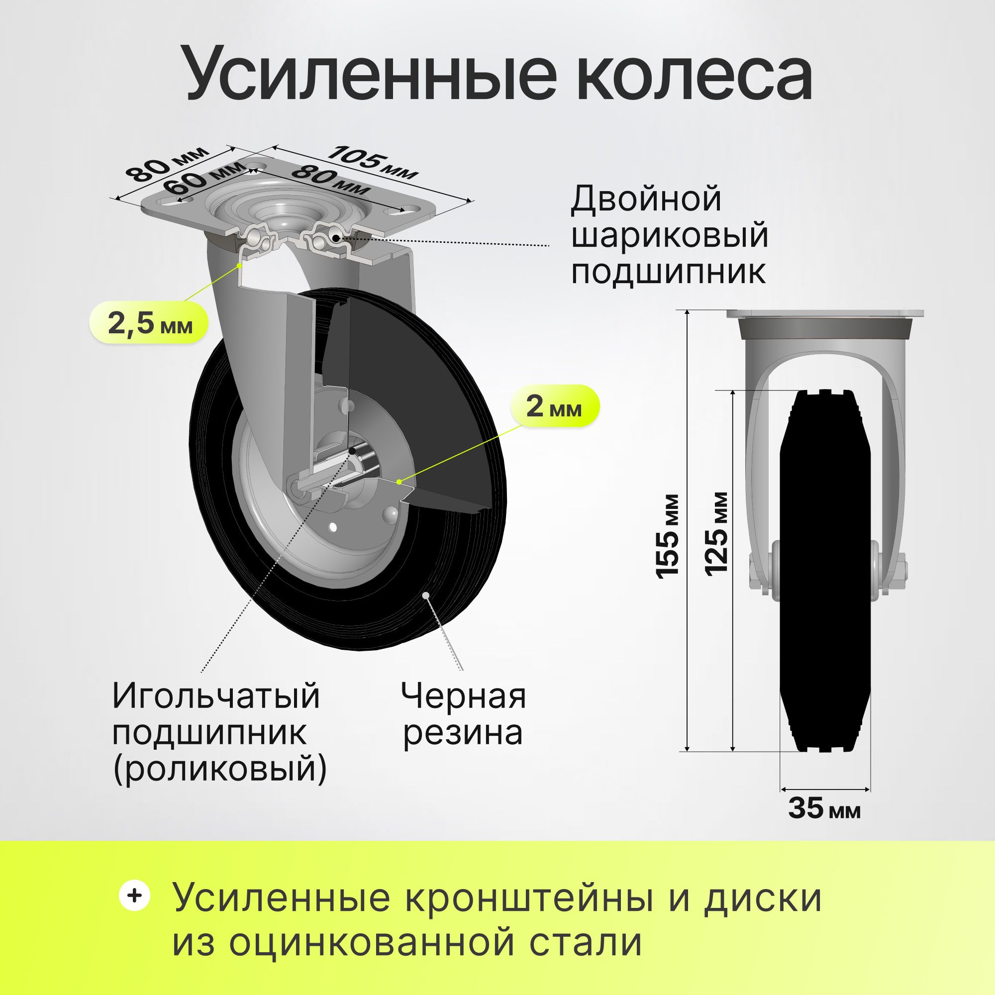 Тележка складская платформенная 700х1000 Стелла-техник