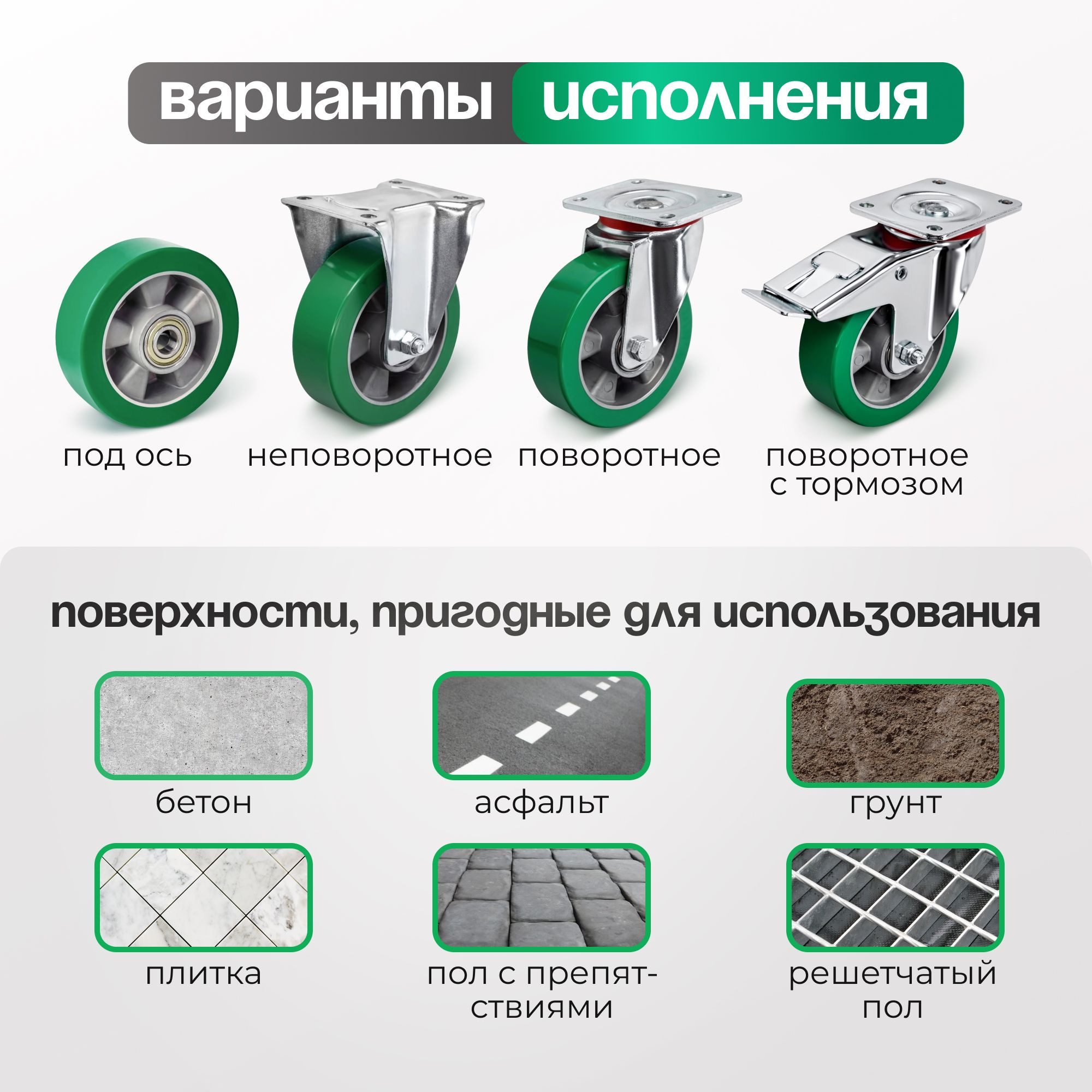 Колесо (160 мм, 600 кг) большегрузное под ось полиуретановое Стелла-техник