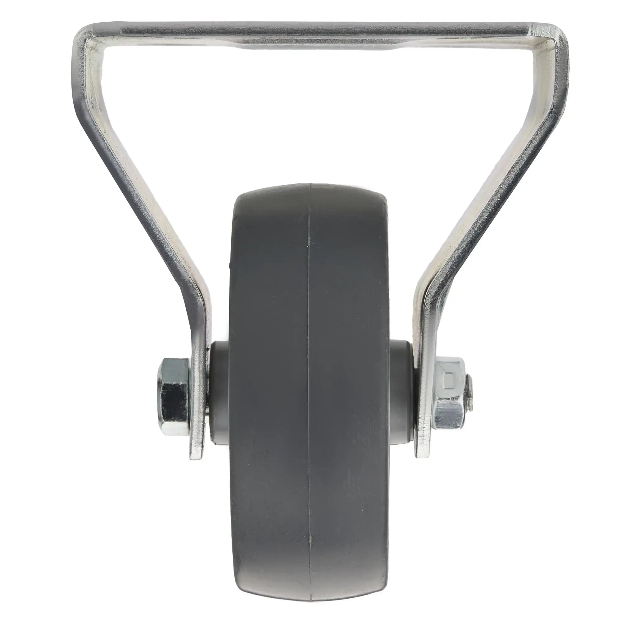 Колесо аппаратное (80 мм; 70 кг) неповоротное Tellure Rota, серая резина, сталь