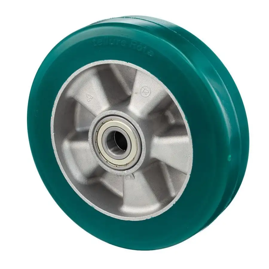 Колесо промышленное полиуретановое (200 мм; 700 кг) под ось, полиуретанTR-ROLL высокой плотности / алюминий