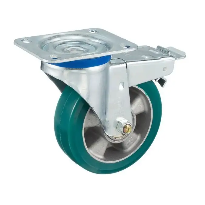 Колесо промышленное поворотное с тормозом кронштейн M