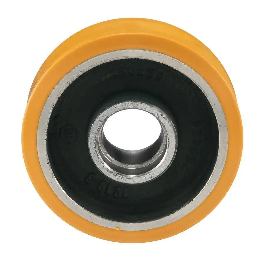 Колесо большегрузное (125 мм; 550 кг) под ось Tellure Rota, полиуретан, чугун, без подшипника