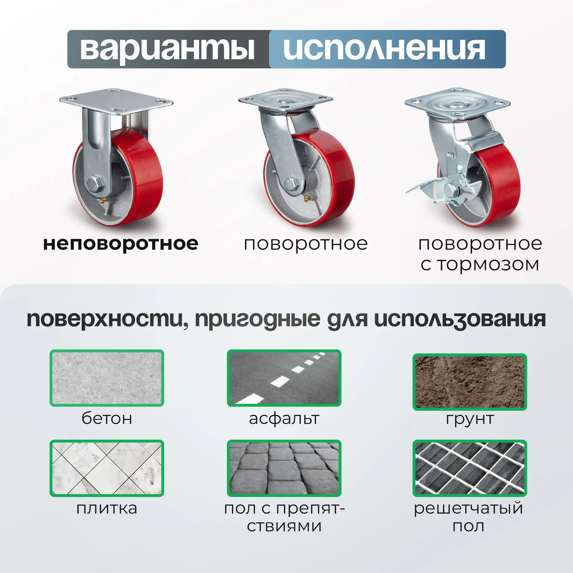 Колесо промышленное (125 мм, 250 кг) неповоротное Стелла-техник, полиуретан / чугун